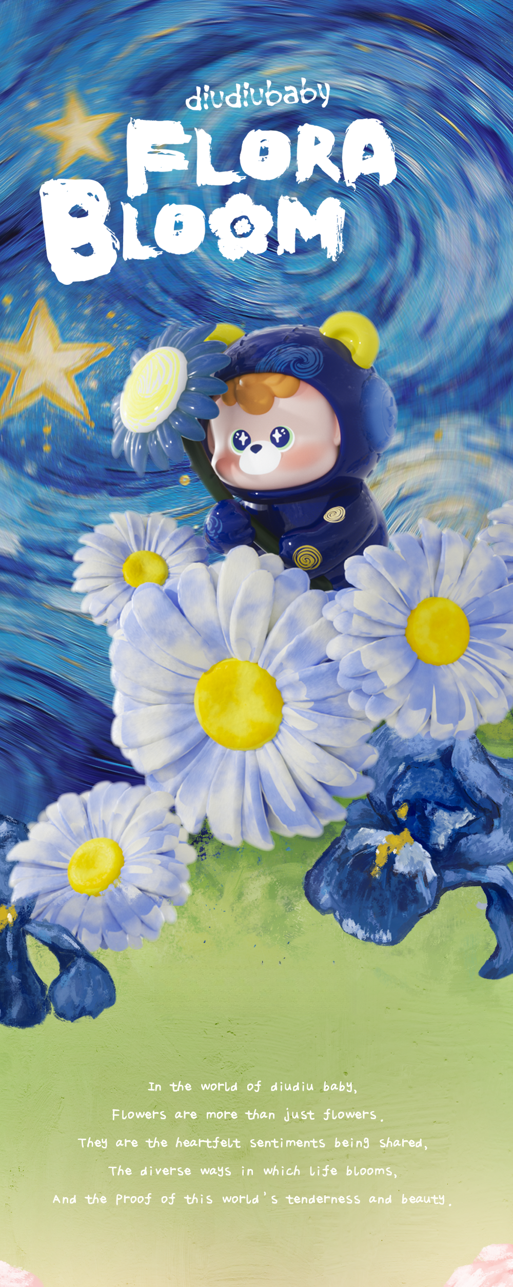 diudiu baby Flora Boom Series Blind Box Figures