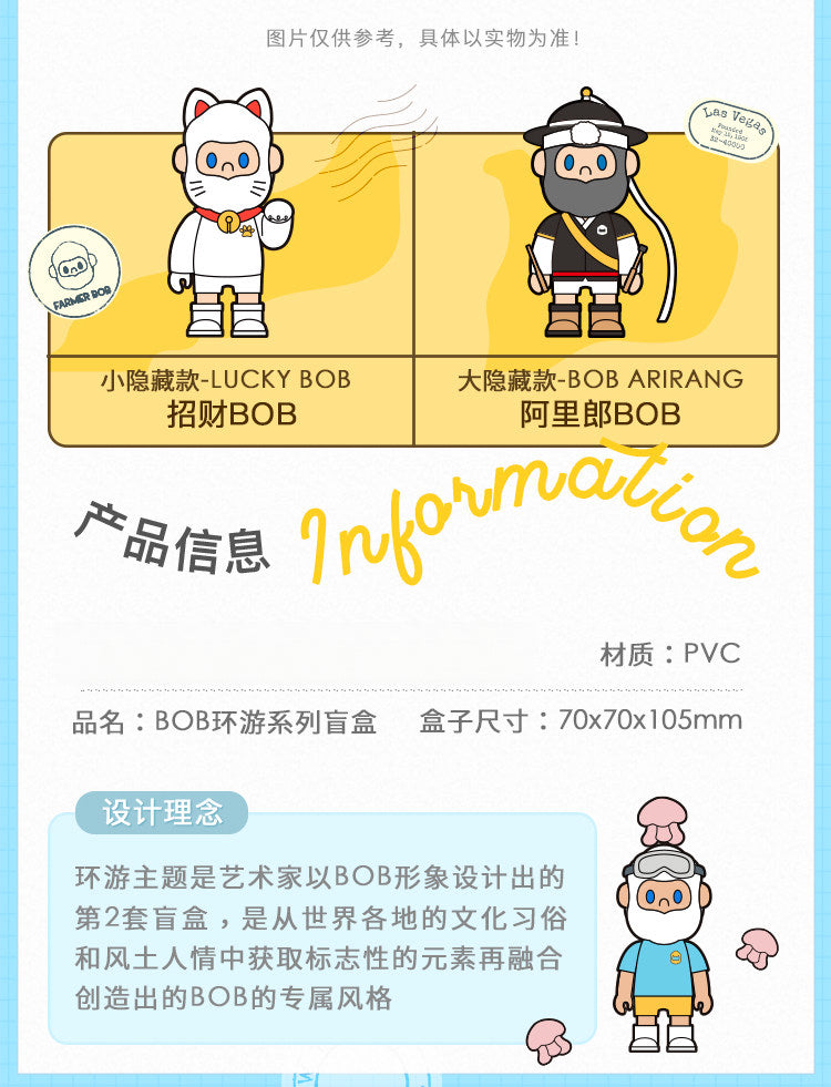 BOB THE MEANING OF TRAVELING Series Blind Box Figures