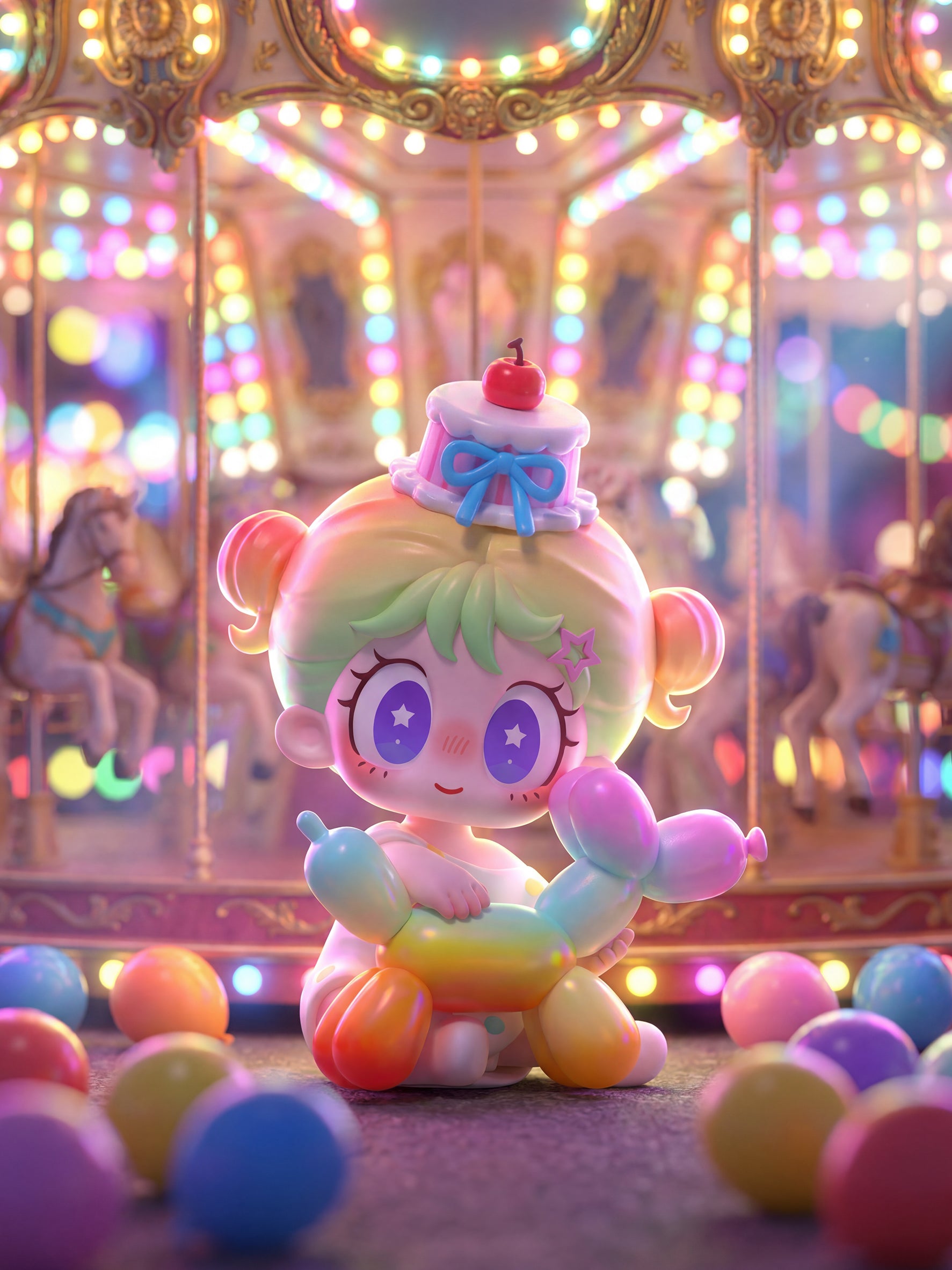 Baby Mila-Rainbow Puppy Party Series Blind Box Figures