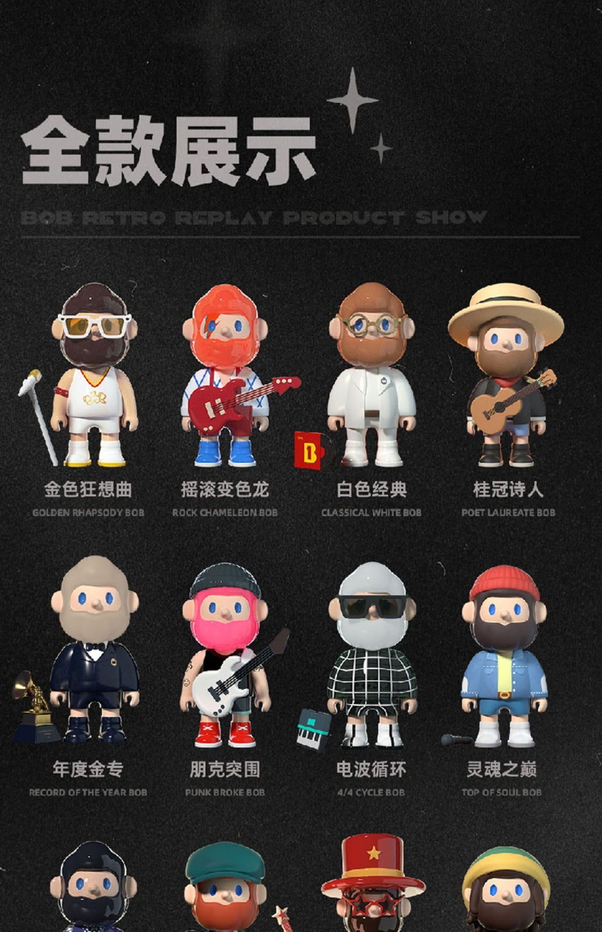 BOB retro：replay Series Blind Box Figures