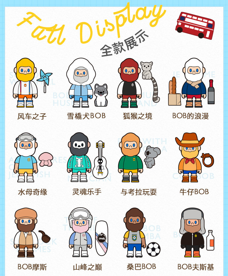 BOB THE MEANING OF TRAVELING Series Blind Box Figures