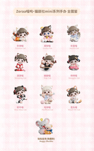 Zoraa Meow Cat Face mini BLIND BOX Series Figures