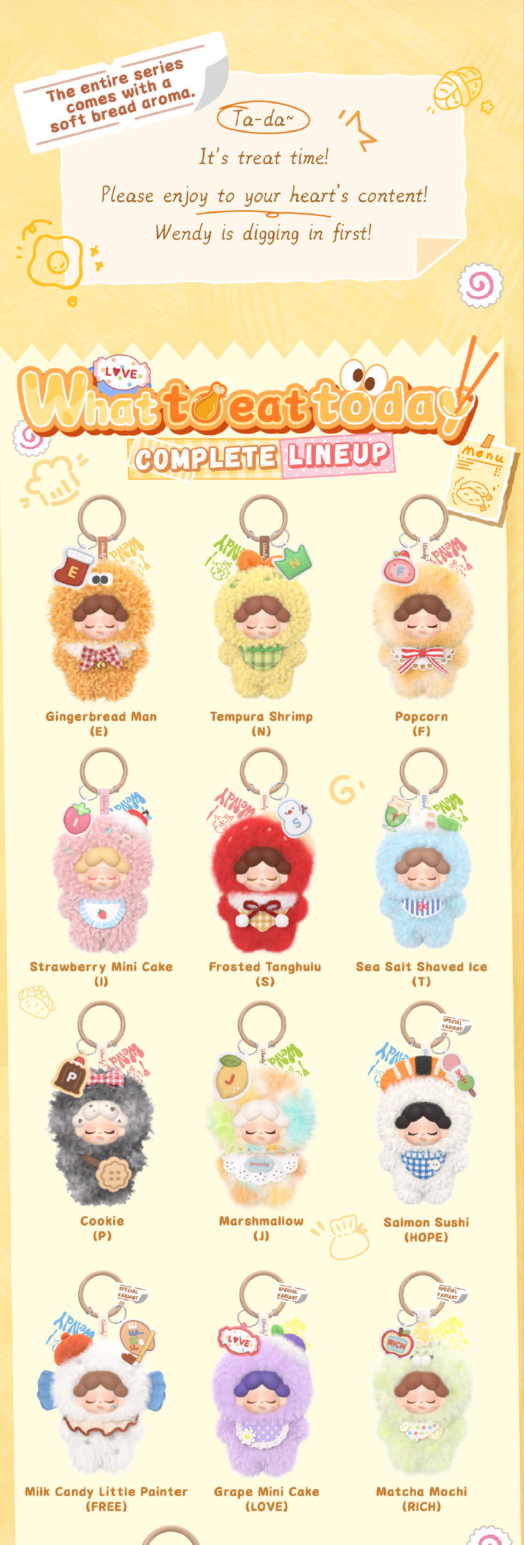 Wendy-what to eat today Series Plush Blind Box