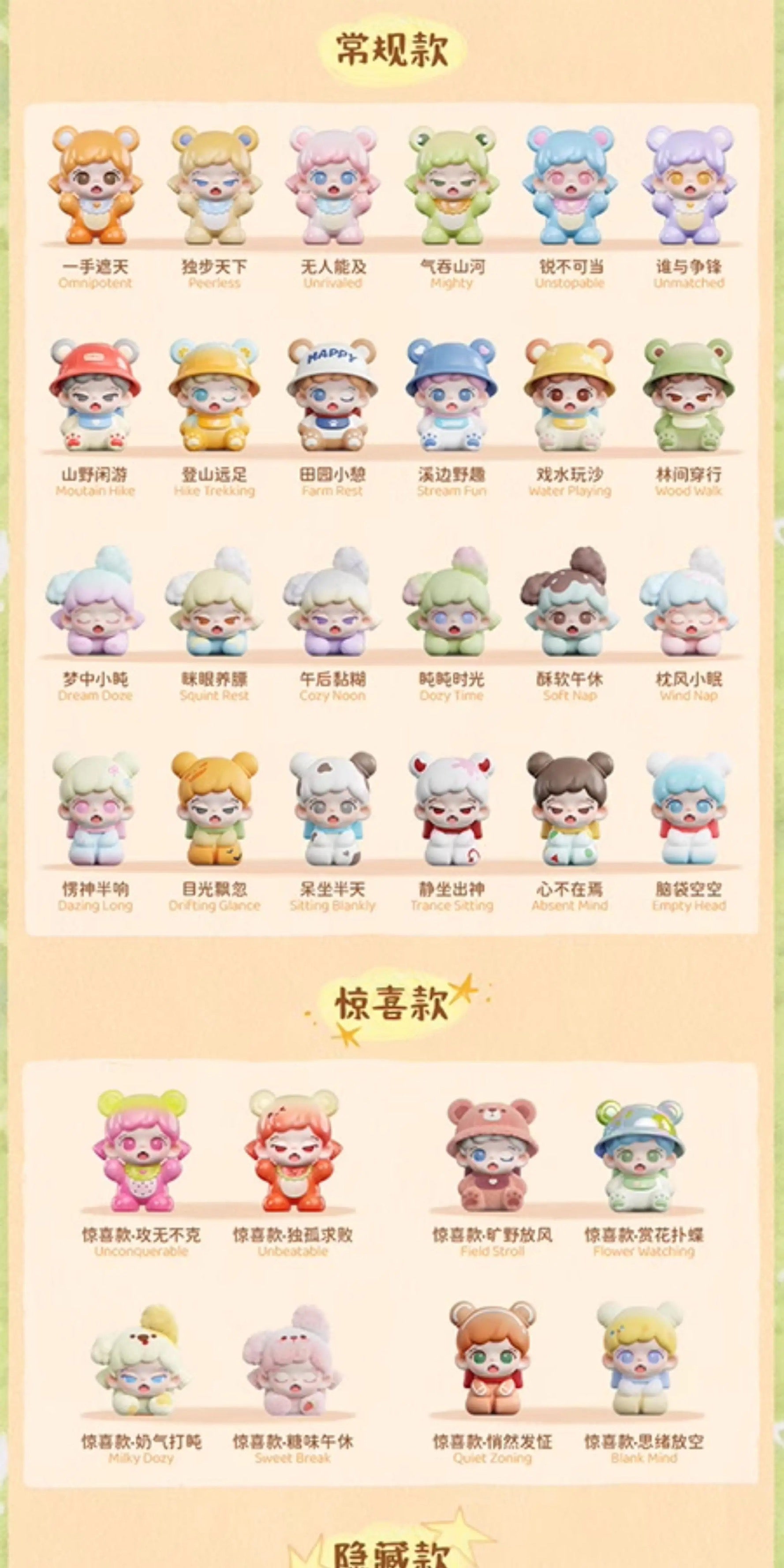 Zoraa Tiny Kinder-garten mili BLIND BOX Series Figures