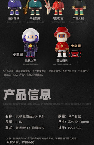 BOB retro：replay Series Blind Box Figures
