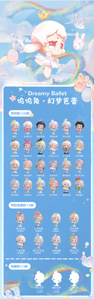 WUWU Rabbit Series 2 Dream Ballet Series Blind Box Figures