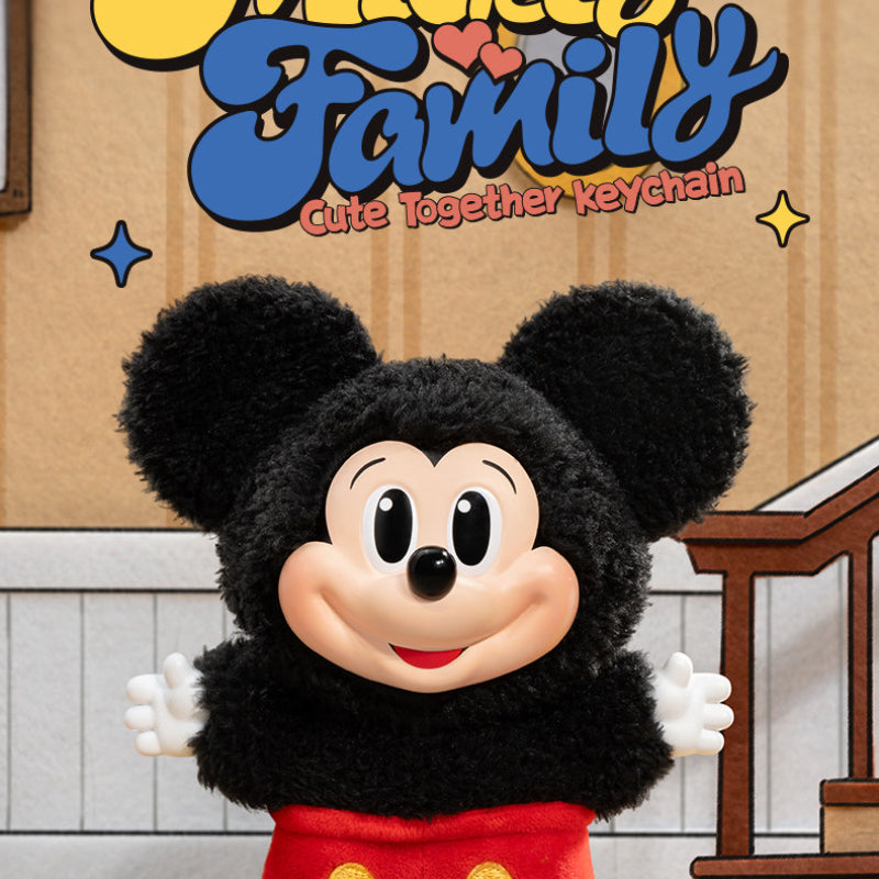 Mickey Family Cute Together Keychain Series Blind Box Figures