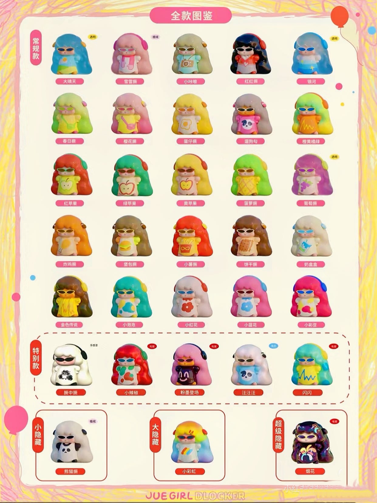 Take a holiday!Jue girl BLIND BOX Series Figures